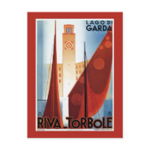 Vintage Torbole Riva Sjö Garda Italienskt resande