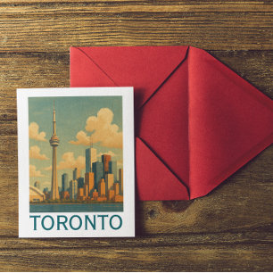 Vintage Toronto Canada - CN Torn Skyline Vykort