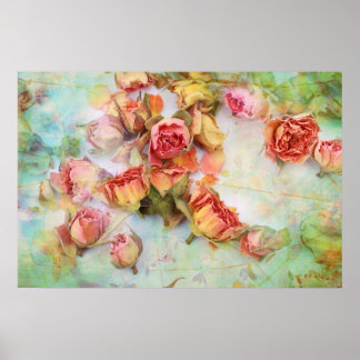 Vintage torrt ro bröllop poster