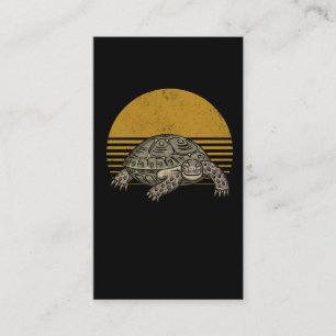 Vintage Tortoise Älskare Retro Turtle Visitkort
