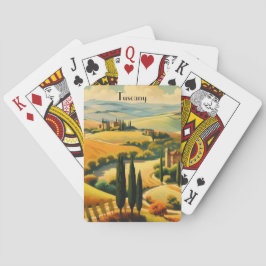 Vintage Toscana Landsbygd Anpassad Text Casinokort