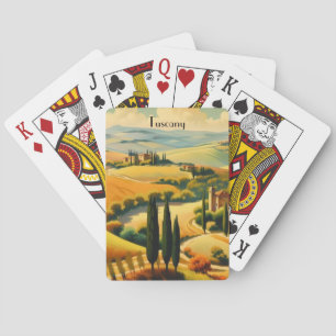 Vintage Toscana Landsbygd Anpassad Text Casinokort