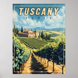 Vintage Toskana Italien Poster