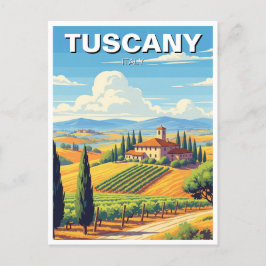 Vintage Toskana Italienska Villa Vykort