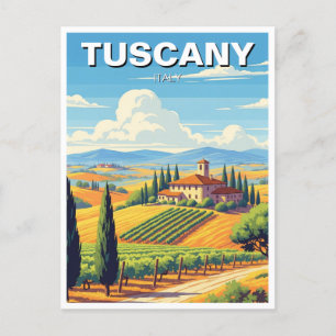 Vintage Toskana Italienska Villa Vykort