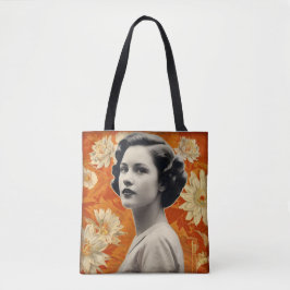 Vintage Tote Bag Tygkasse