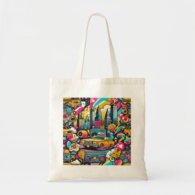 Vintage Tote Bag Tygkasse (Framsidan)