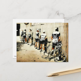 Vintage Tour de France Cyklisters Toalettstopp 197 Vykort