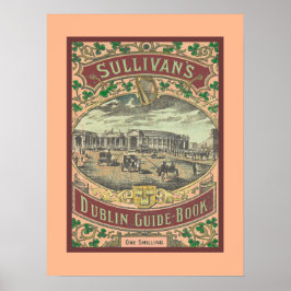 Vintage Tourist Guide to Dublin Ireland Travel Poster