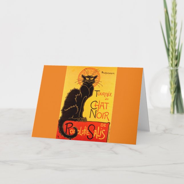 Vintage Tournee de Chatta Noir Black Cat Meddelande (Framsida)