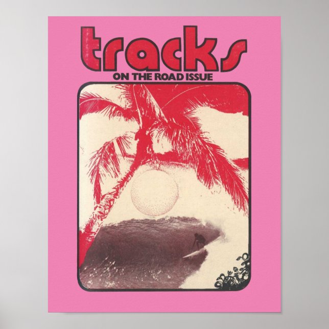 Vintage Tracks Surfa Magazine Surfa Wall Art Poster (Framsidan)