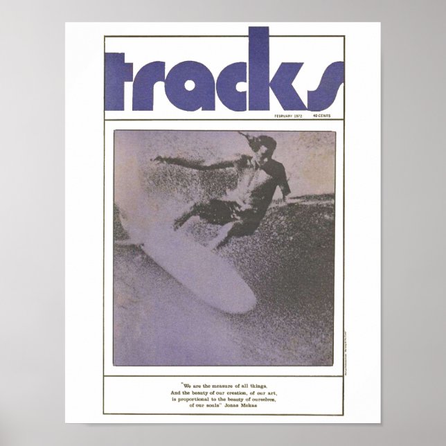 Vintage Tracks Surfa Magazine Surfa Wall Art Poster (Framsidan)