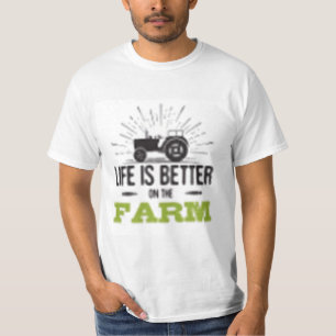 Vintage Tractor Farm Life T-shirt Herrlandsbygd