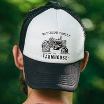 Vintage Tractor for Family Namn Farmhouse Rustic 