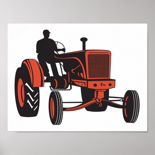 Vintage Tractor Poster (Framsidan)