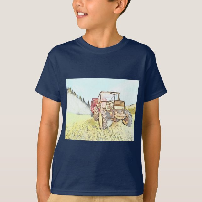  Vintage Tractor T Shirt (Framsida)