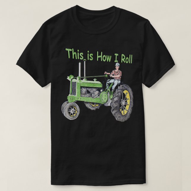 Vintage Tractor T Shirt (Design framsida)