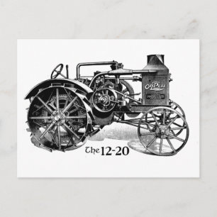 Vintage Tractor vycard Vykort