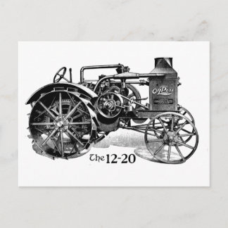 Vintage Tractor vycard Vykort