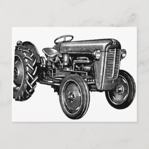 Vintage Tractor Vykort