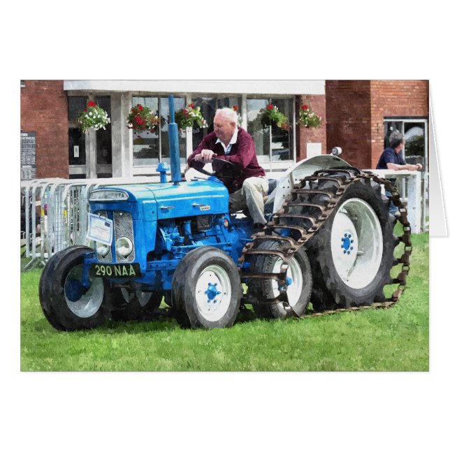 VINTAGE TRACTORKort Hälsningskort (Framsidan Horizontal)