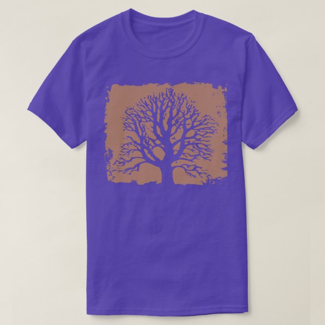 Vintage träd silhuette t shirt (Design framsida)