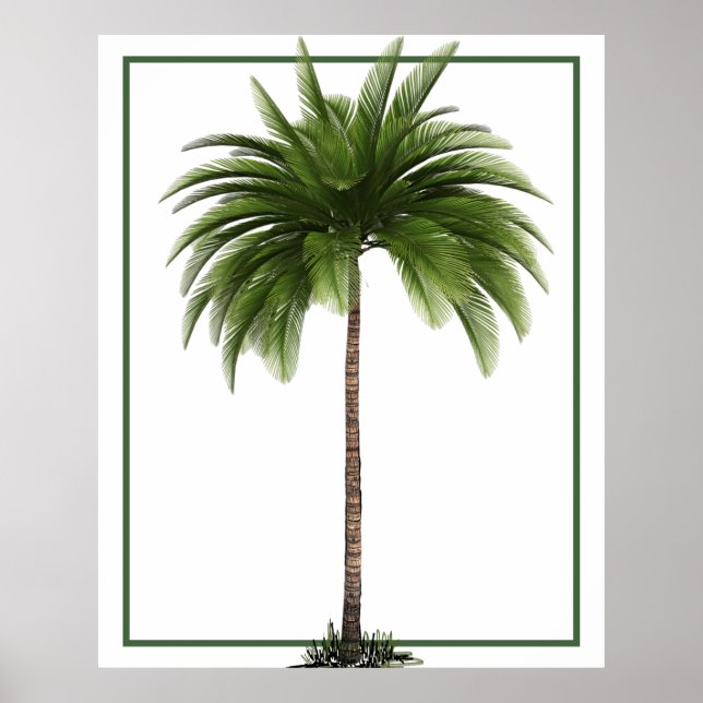 Vintage Träd Tropiska Eleganten Poster (Framsidan)