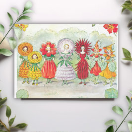 Vintage Trädgårds Fågel Elsa Beskow Anteckningskort