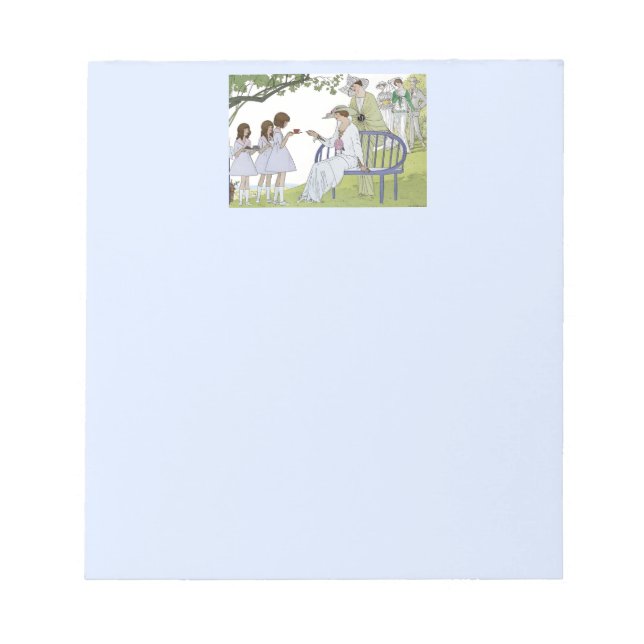 Vintage Trädgårds Tebuffé Anteckningsblock (Framsida)