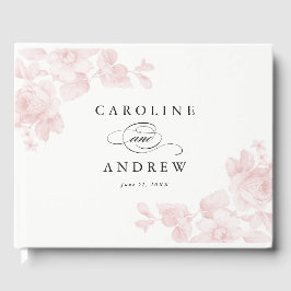 Vintage trädgårdsros bröllopsgästbok gästböcker