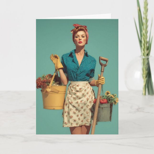 Vintage Trädgårdsstil Självförtroende Kort (Framsida)