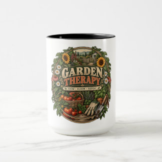 Vintage trädgårdsstuga mugg