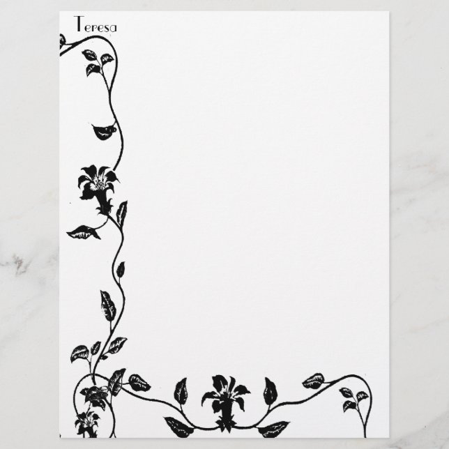 Vintage Trading Vines Personlig Letterhead (Framsida)