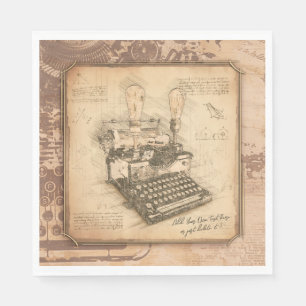 Vintage Traditionell Art. författare/skrivprogram Pappersservett