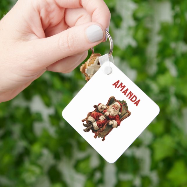 Vintage - traditionell jul nyckelring (Hand)