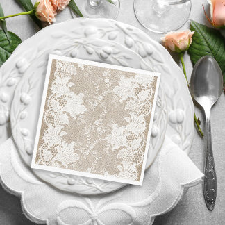 Vintage, traditionell land-burk och snöre pappersservett