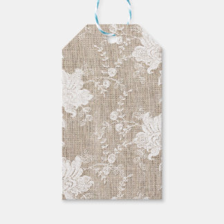 Vintage, traditionell land-burk och snöre presentetikett