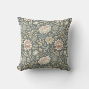 Vintage traditionell matad Blommigt blomma botanis Kudde