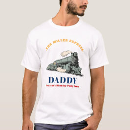 Vintage Train Daddy Birthday T Shirt