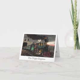 Vintage Train | The Night Express Thank You Card Tack Kort