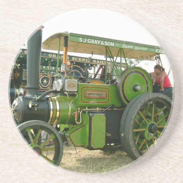 vintage-traktor underlägg sandsten (Framsidan)