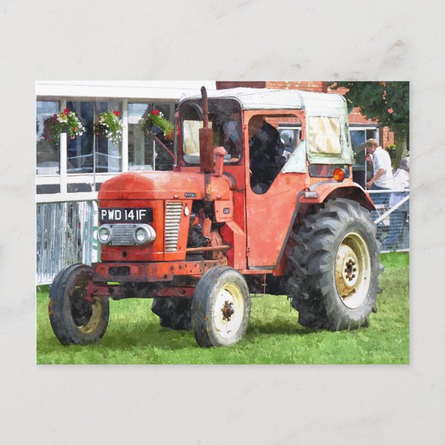 VINTAGE TRAKTORER VYKORT (Framsida)