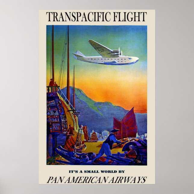Vintage transpacific resoreraffiche poster (Framsidan)