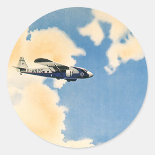 Vintage Transport, Albatross Flygplan Runt Klistermärke