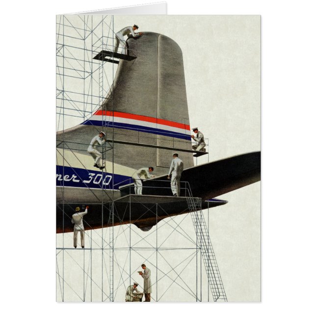 Vintage Transport, flygplansunderhåll Hälsningskort (Framsidan)