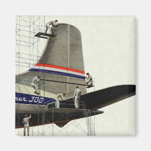 Vintage Transport, flygplansunderhåll Magnet