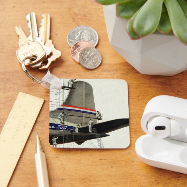 Vintage Transport, flygplansunderhåll Nyckelring (Skrivbord)