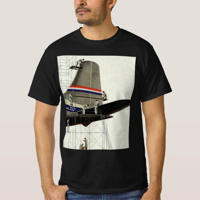 Vintage Transport, flygplansunderhåll Tee (Framsida)