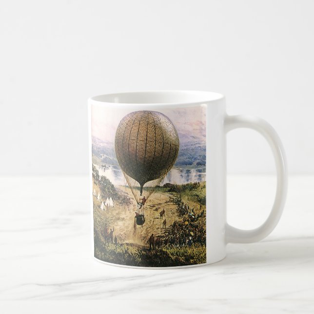 Vintage transport, luftballong luftskepp kaffemugg (Höger)