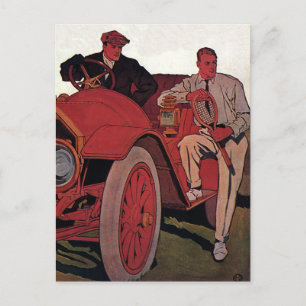 Vintage Transport Manar-antikkantig konvertibel bi Vykort